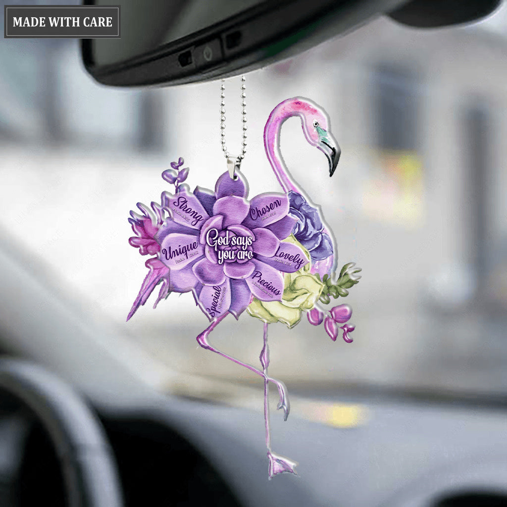 Flamingo Flower God says You are Ornament