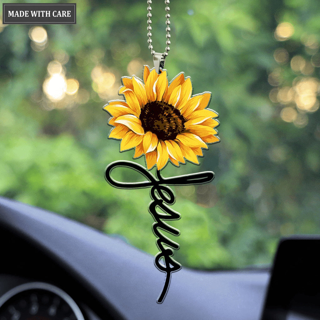 Jesus Sunflower Ornament