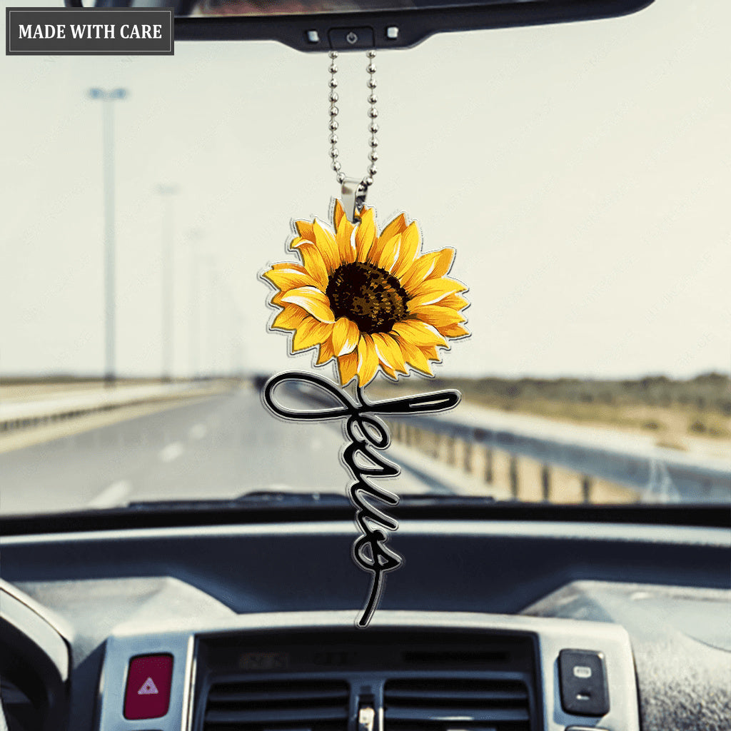Jesus Sunflower Ornament