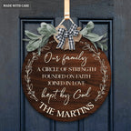 Personalized A Circle Of Strength Round Sign