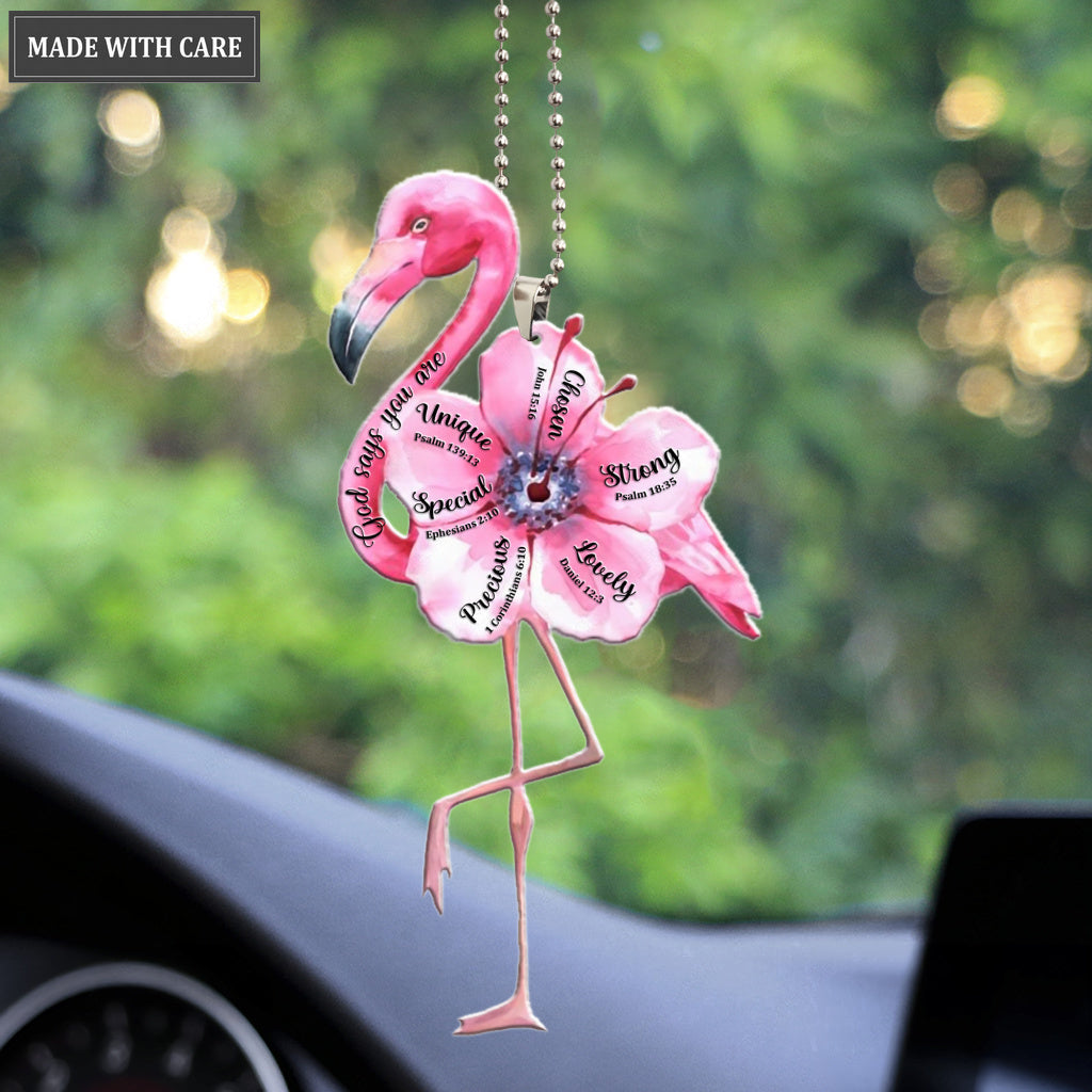 Tropical Pink Flamingo You Are Ornament