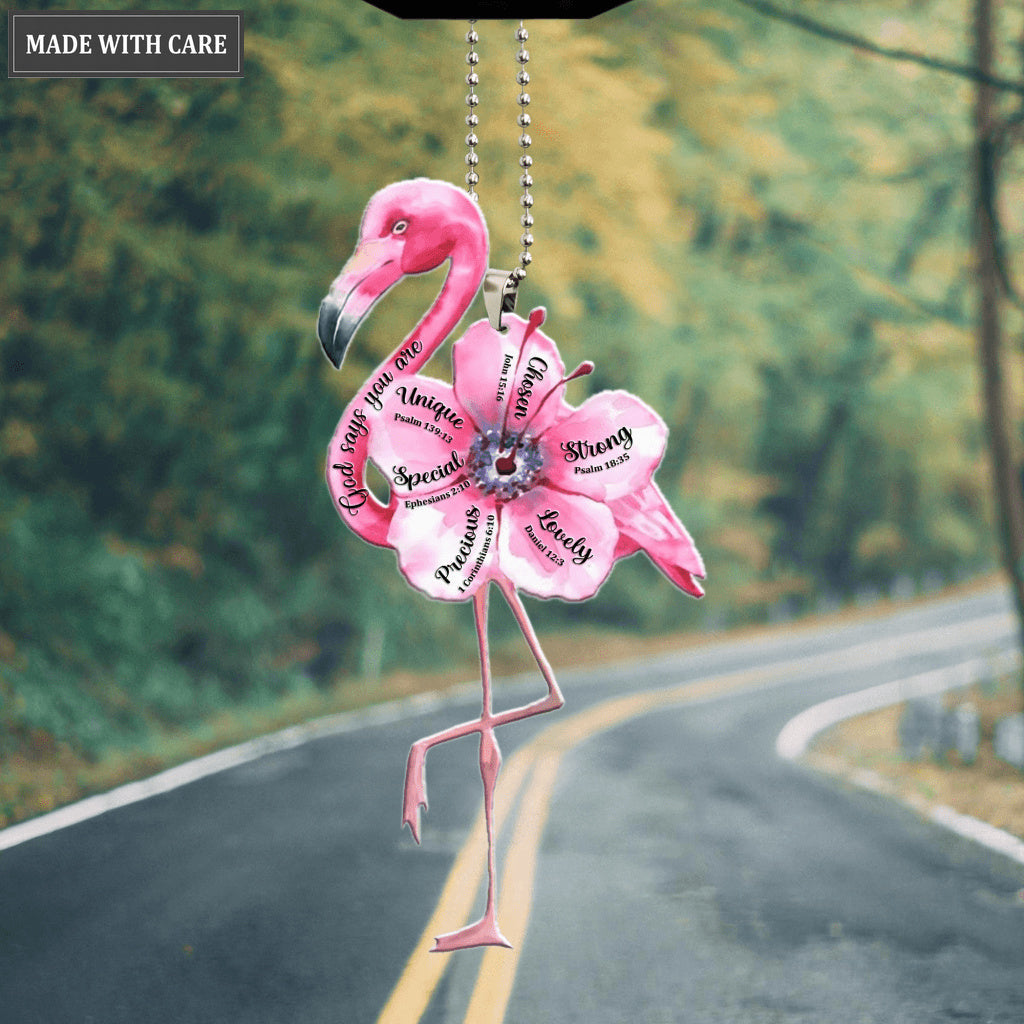 Tropical Pink Flamingo You Are Ornament
