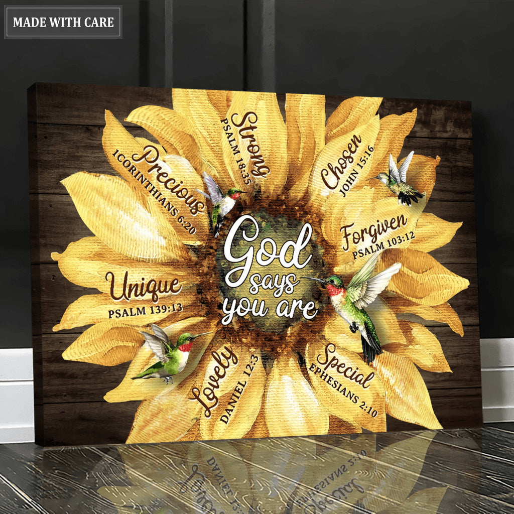 Sunflower God Says You Are Canvas