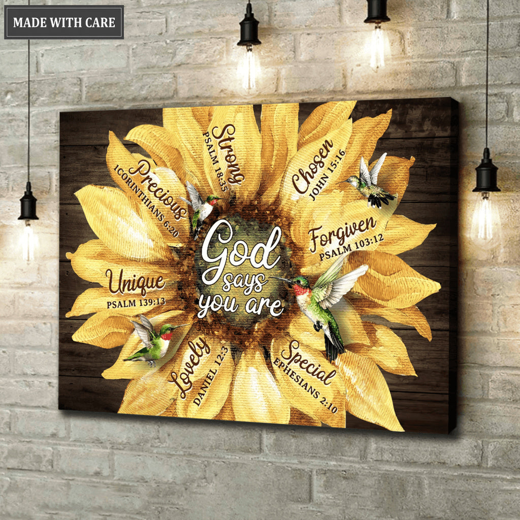 Sunflower God Says You Are Canvas