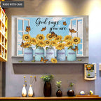 Sunflower Vases God Says You Are Wall Art