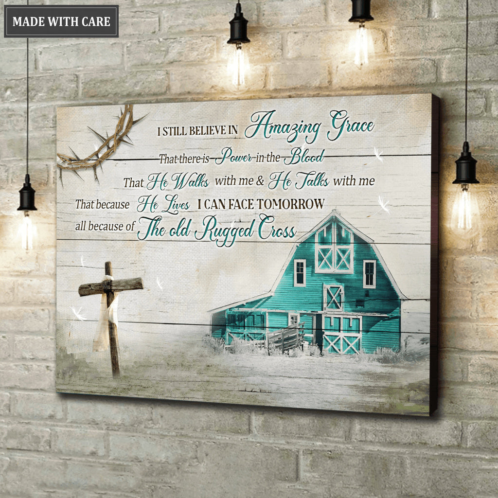 Teal Barn I Can Face Tomorrow Wall Art