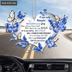 Blue Butterflies And Heart Surrounded By The Glory Ornament
