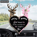 Camo Couple Deer Heart God Blessed Personalized Ornament