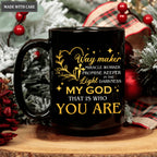 Golden Heart Cross Way Maker My God Mug