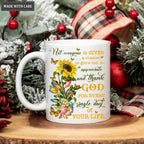Sunflower Butterfly Thank God Mug
