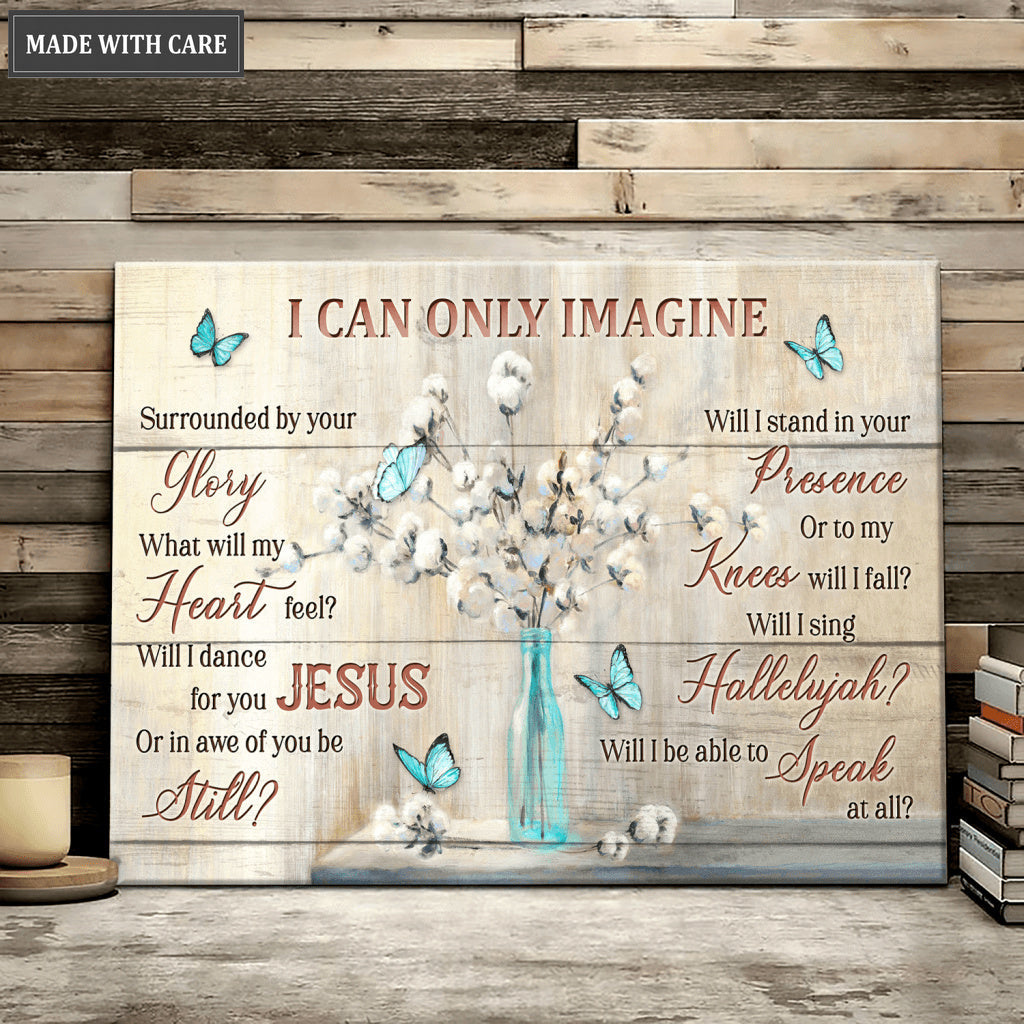 Butterfly Cotton Flower Surrounded By The Glory Wall Art
