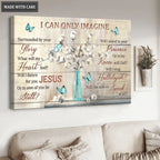 Butterfly Cotton Flower Surrounded By The Glory Wall Art
