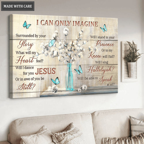 Butterfly Cotton Flower Surrounded By The Glory Wall Art