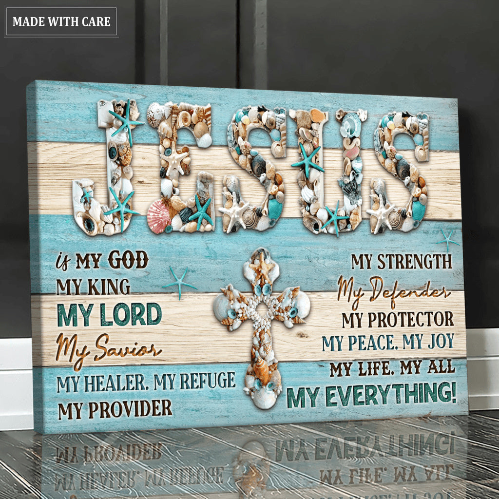 Jesus Is My God Seashell Wall Art