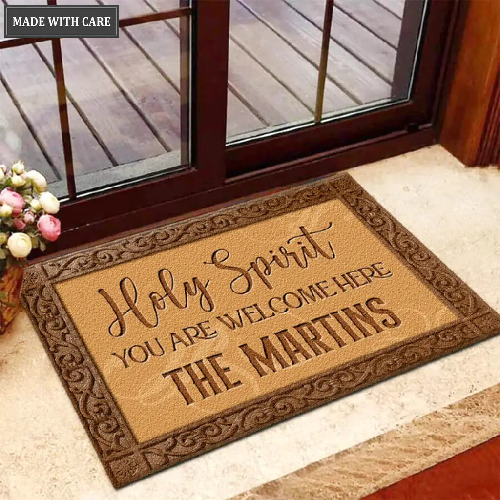 Elegant Brown Collection Of Personalized Doormat
