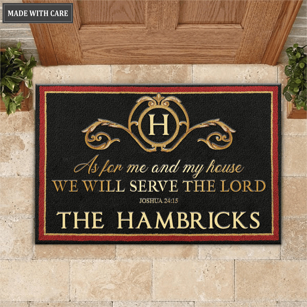 Personalized Welcome Doormat As For Me And My House