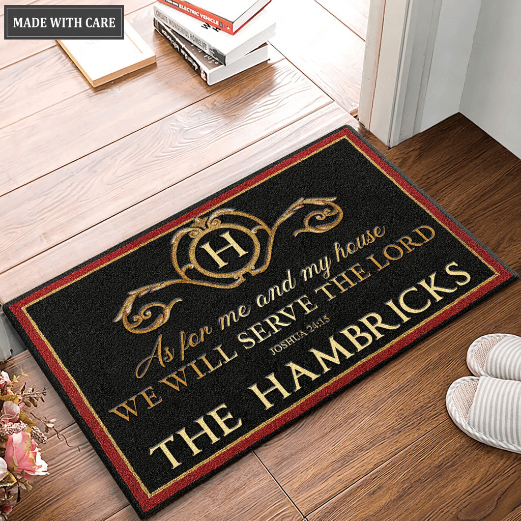 Personalized Welcome Doormat As For Me And My House