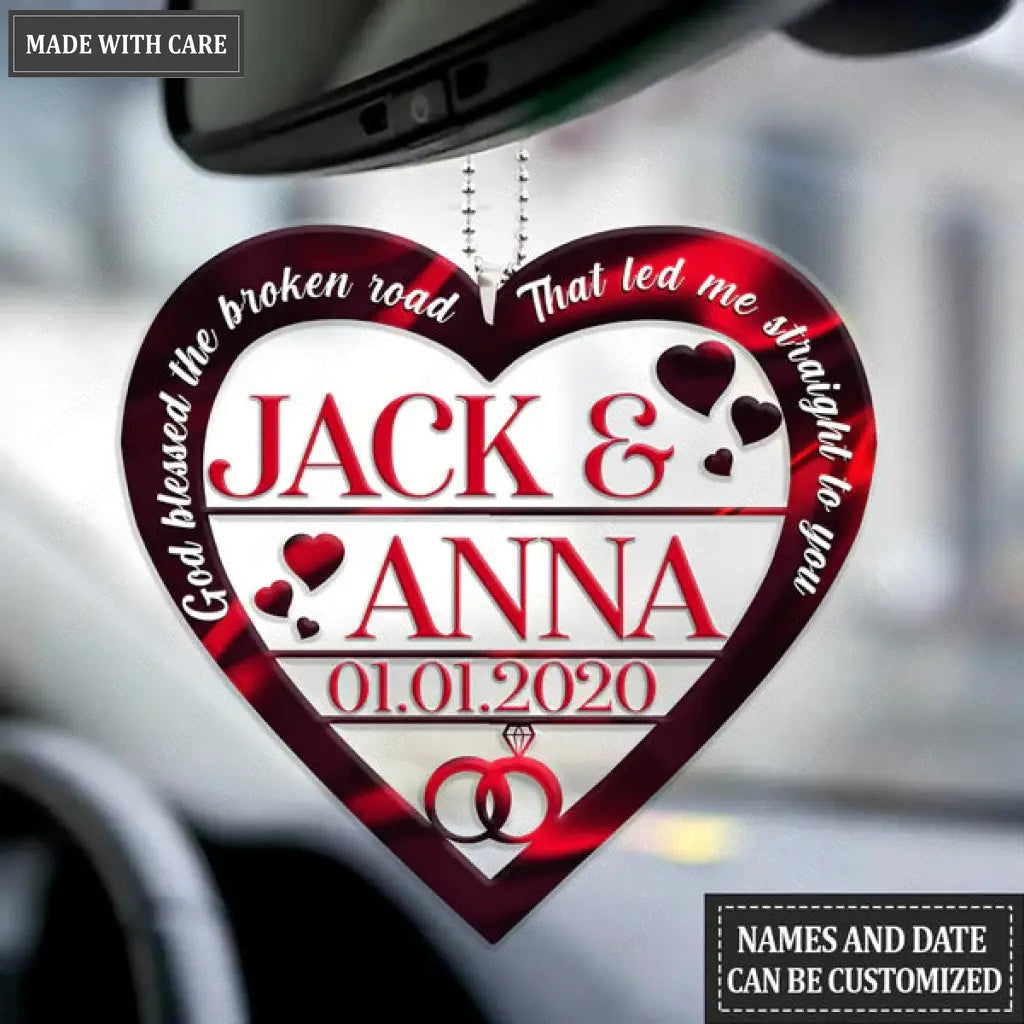 Wedding Anniversary Personalized Couple Ornament