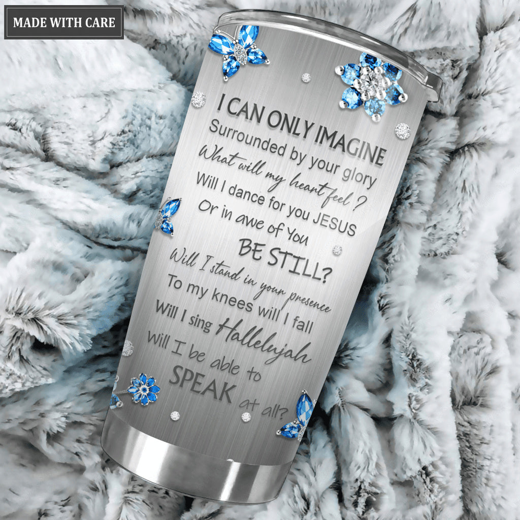 Personalized Crystal Butterfly Surrounded By Glory Custom Tumbler