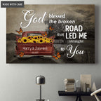 Personalized God Bless The Road Wall Art