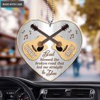 Guitars Love To Play God Blessed Personalized Heart Ornament