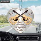 Guitars Love To Play God Blessed Personalized Heart Ornament