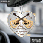 Guitars Love To Play God Blessed Personalized Heart Ornament