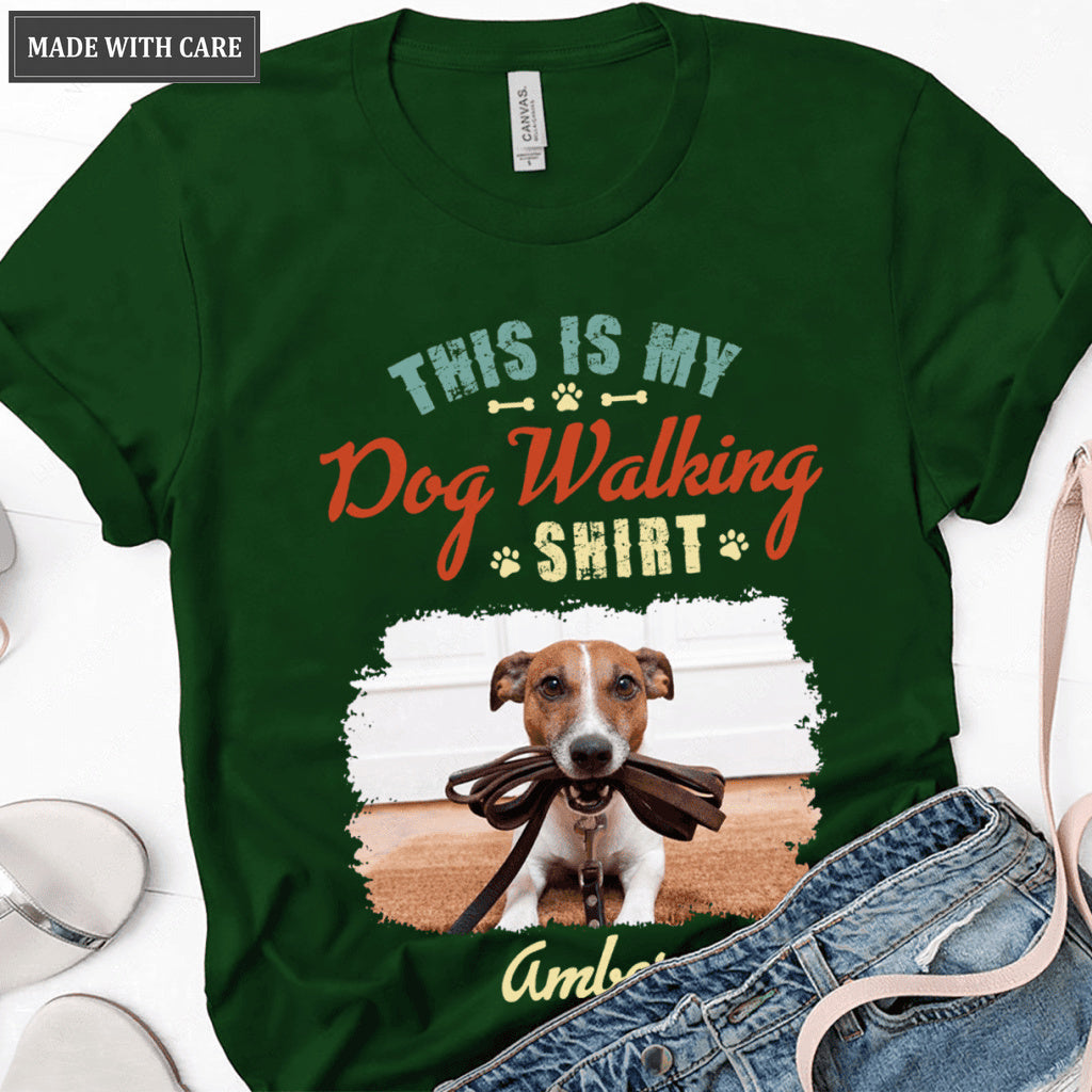 Personalized This is My Dog Walking Shirt T-Shirt