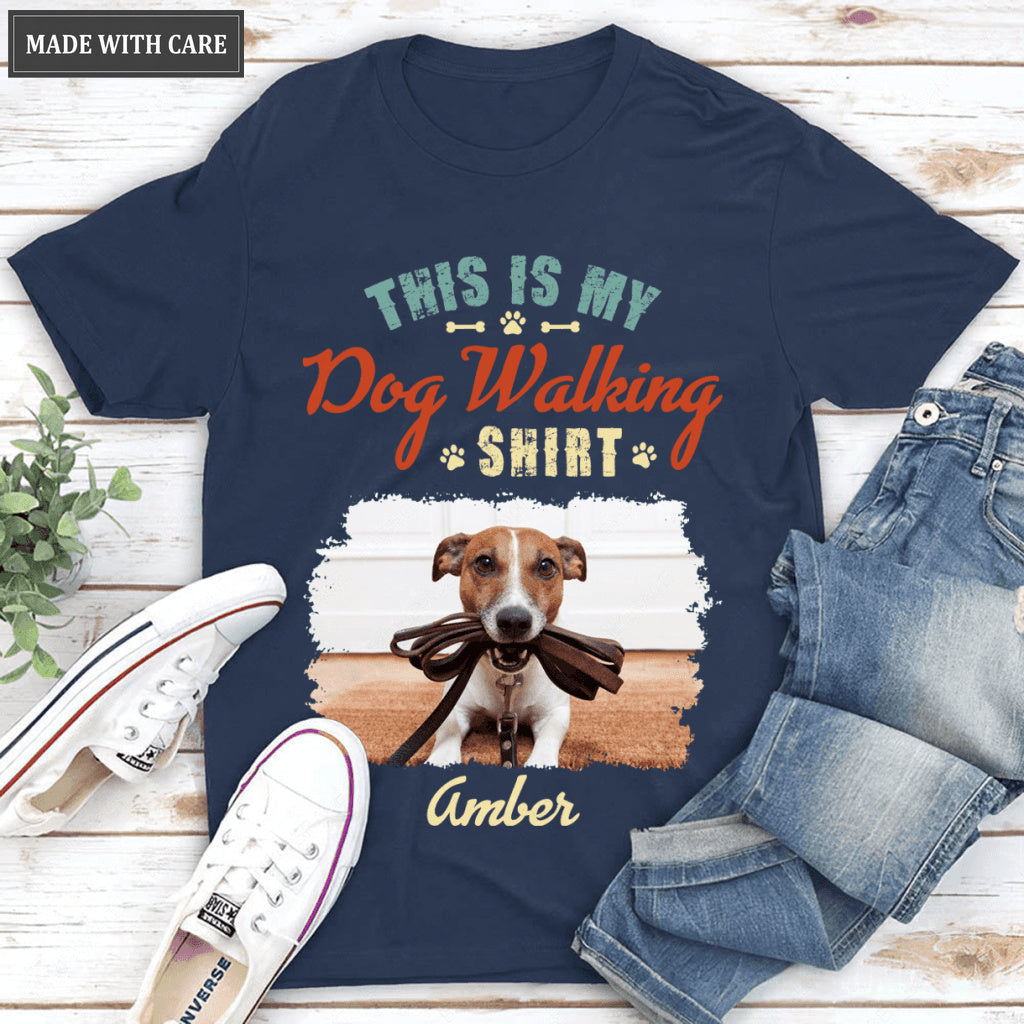 Personalized This is My Dog Walking Shirt T-Shirt