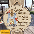 Personalized Since The Beginning Circle Wood Sign