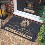 Printfamily M44 Luxury Monogram Collection Holy Spirit Personalized Doormat