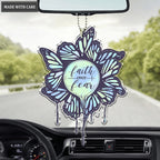 Hologram Butterflies Faith Over Fear Ornament