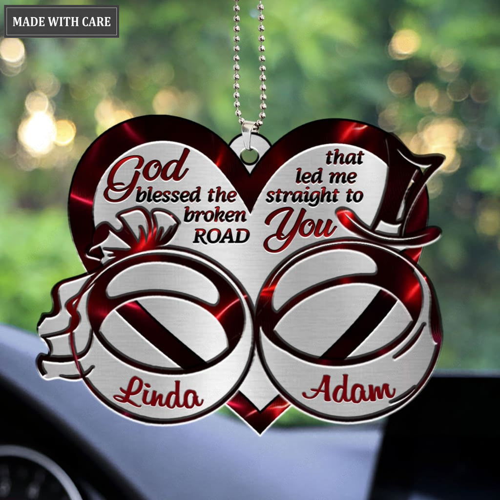 Luvingrace M21 Wedding Anniversary God Blessed Personalized Couple Ornament