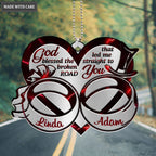 Printfamily M21 Wedding Anniversary God Blessed Personalized Couple Ornament