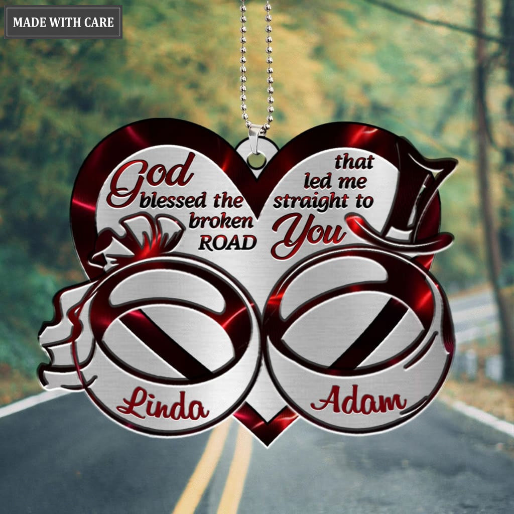 Luvingrace M21 Wedding Anniversary God Blessed Personalized Couple Ornament