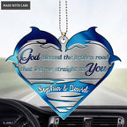 Luvingrace M22 Dolphin Couple God Blessed Personalized Ornament