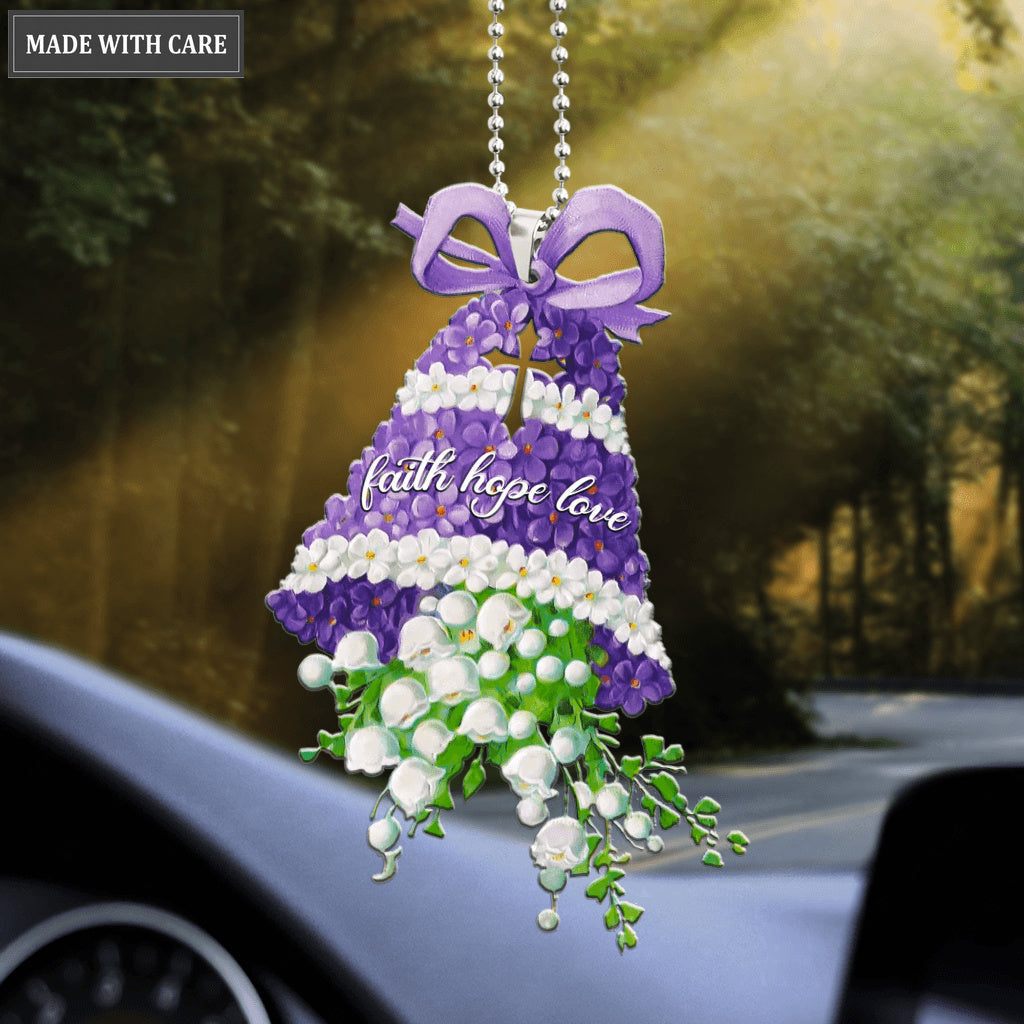Faith Hope Love Bell Ornament