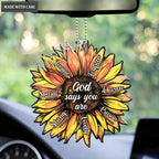 Hot Sunflower God Says You Are Ornament