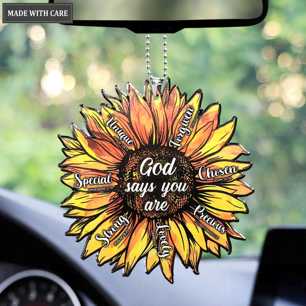 Hot Sunflower God Says You Are Ornament