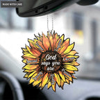 Hot Sunflower God Says You Are Ornament