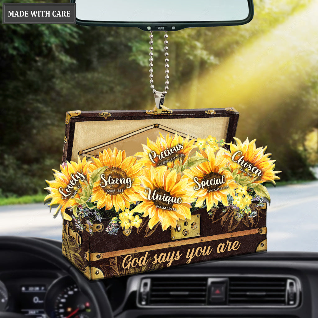 Sunflower Box God Says You Are Ornament