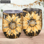 Sunflower God Says You Are Wine Tumbler