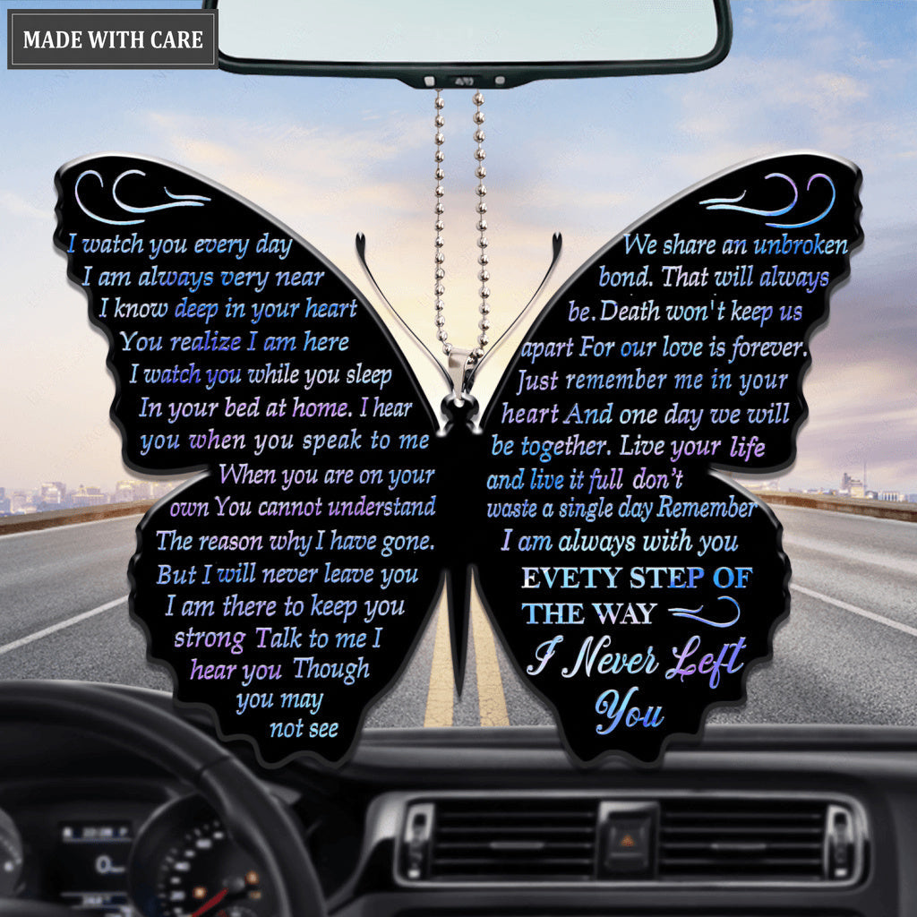Holographic I Never Left You Butterfly Ornament