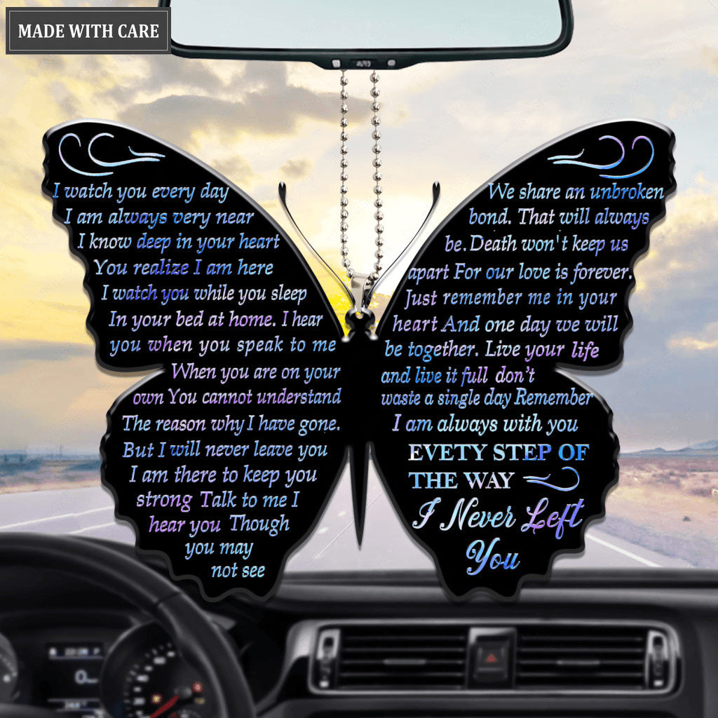 Holographic I Never Left You Butterfly Ornament