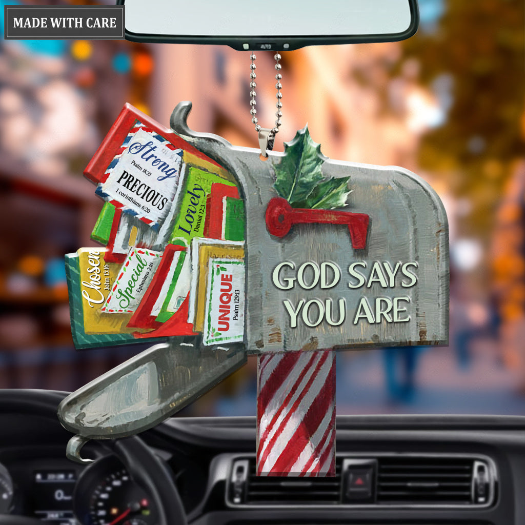 Santa's Mailbox God Says you Are Ornament