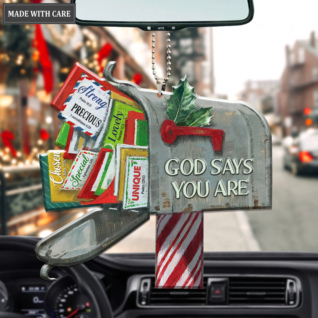 Santa's Mailbox God Says you Are Ornament