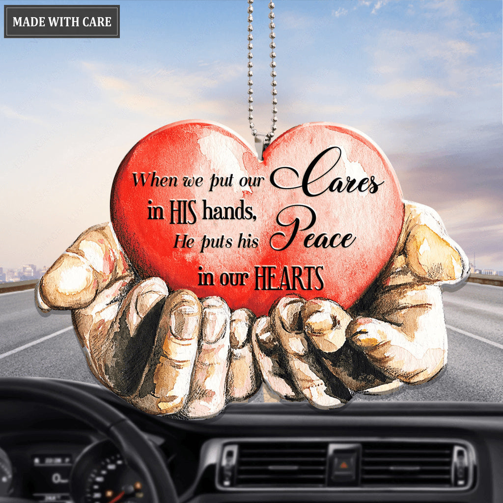 Heart In Hands Peace And Cares Ornament