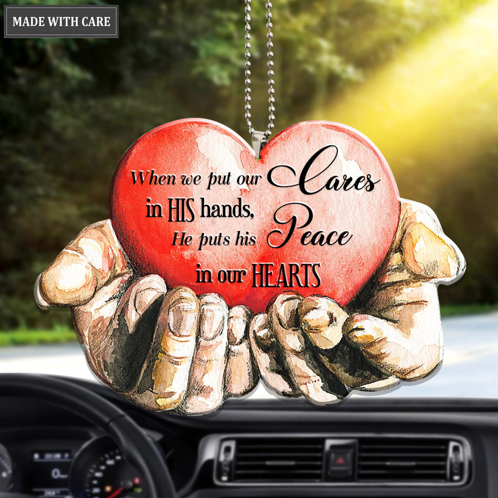 Heart In Hands Peace And Cares Ornament