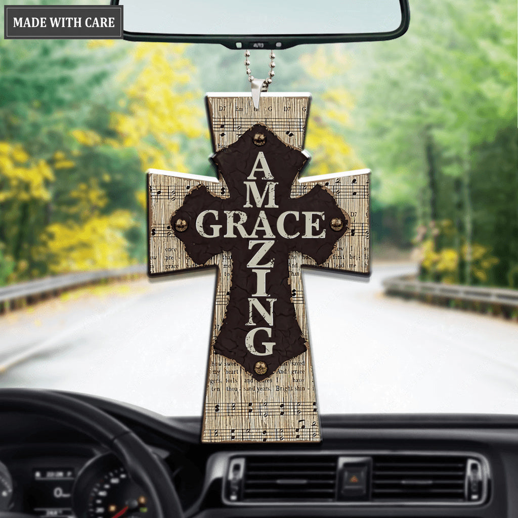 Song Lyrics Cross Ornament