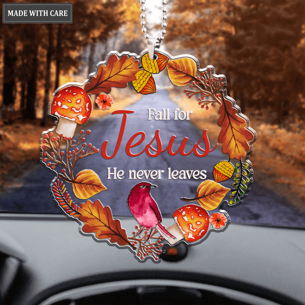Autumn Wreath Fall For Jesus Ornament